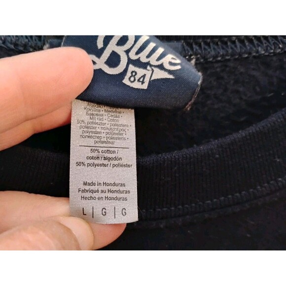 Disney COLLEGE Mickey Mouse Sweatshirt Navy Blue Women's Large Crewneck Pullover - Picture 3 of 6